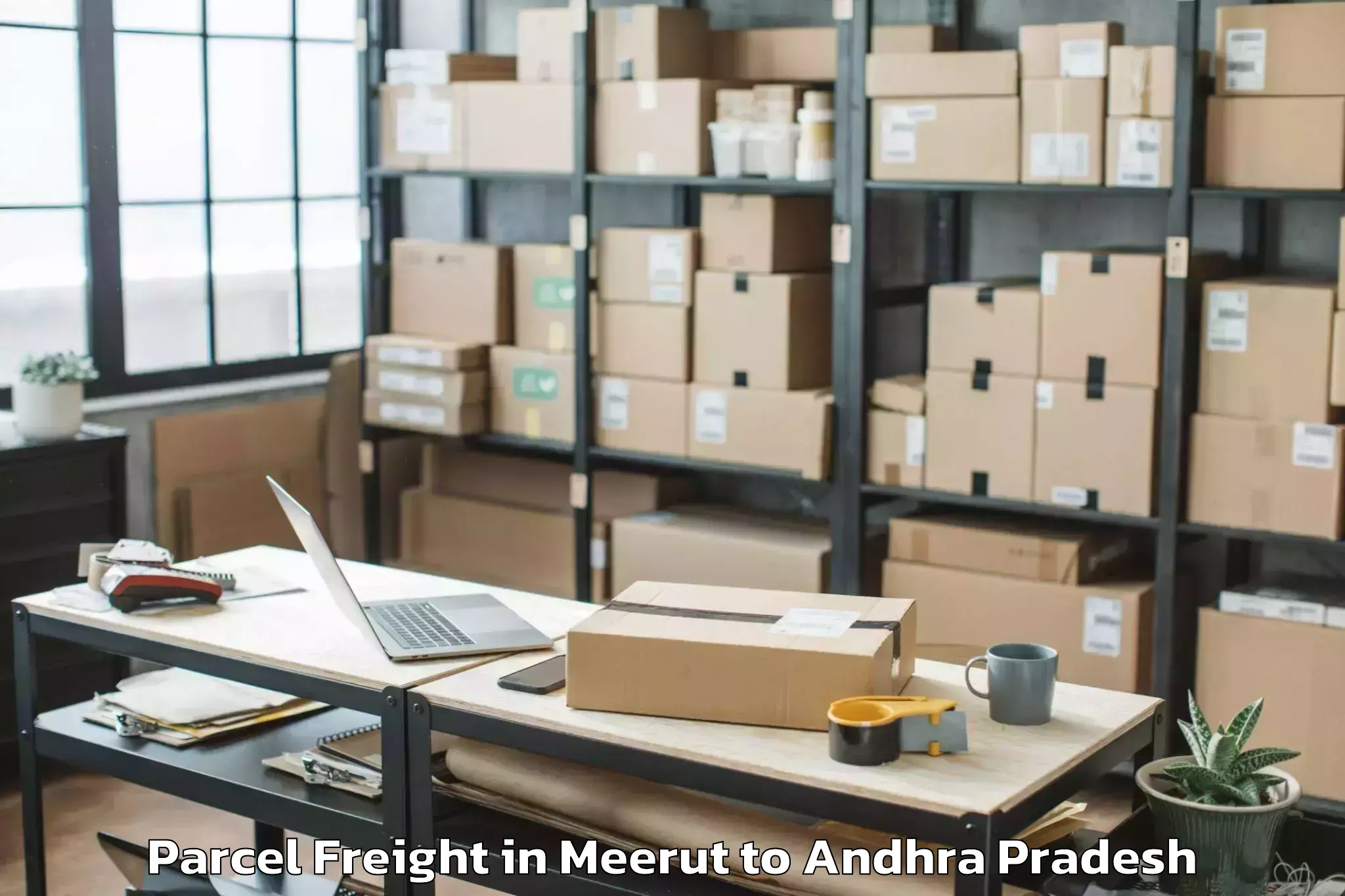 Affordable Meerut to Peddapappuru Parcel Freight